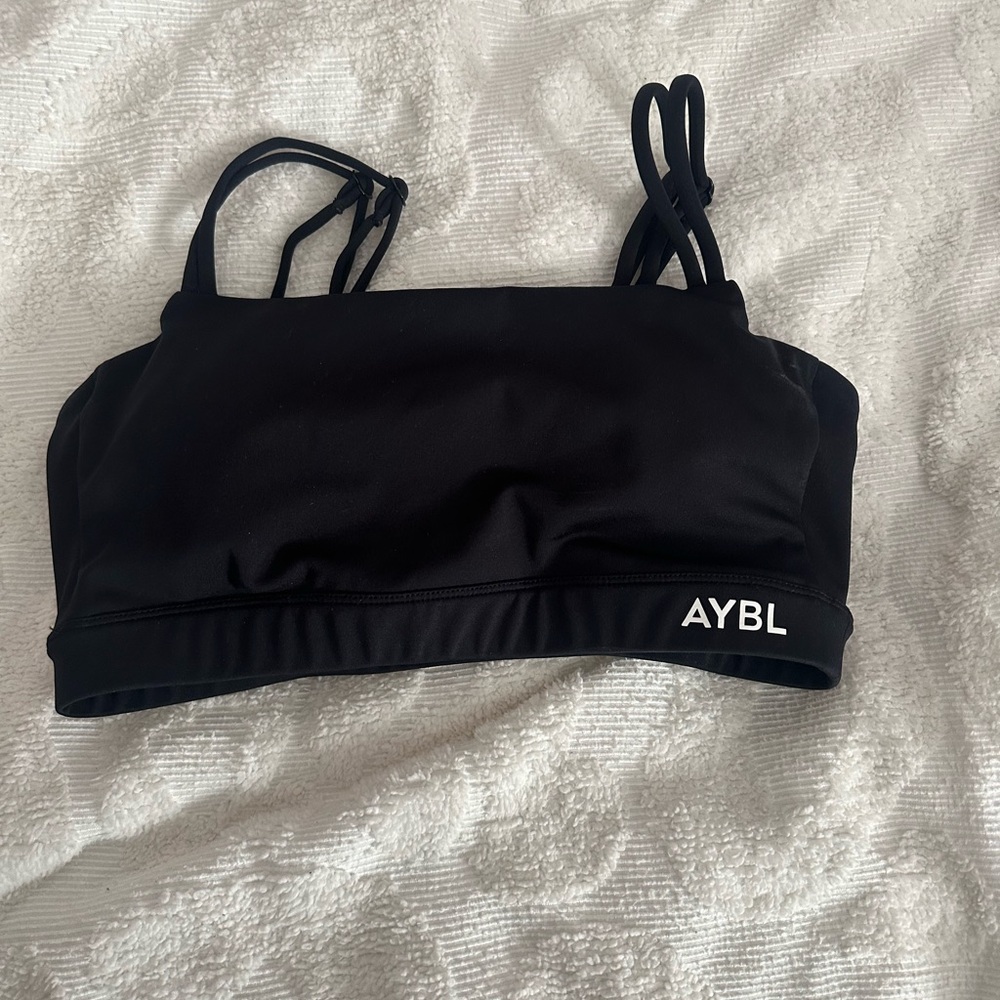 AYBL Black Sports Bra, Medium, Unworn